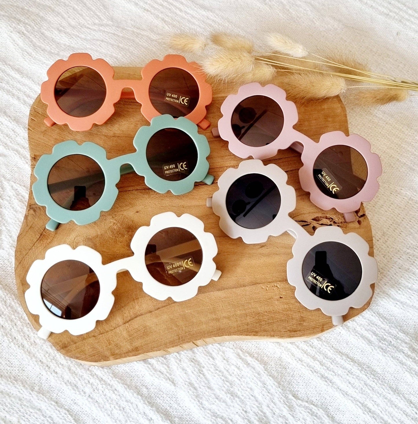 Lunettes de soleil pour enfants Flower - Old Pink