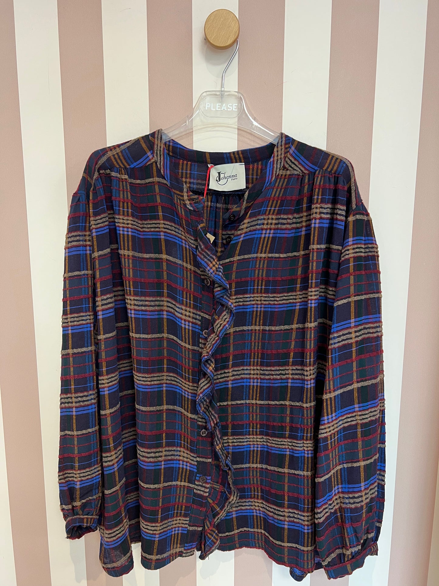 Blouse carreaux bleu