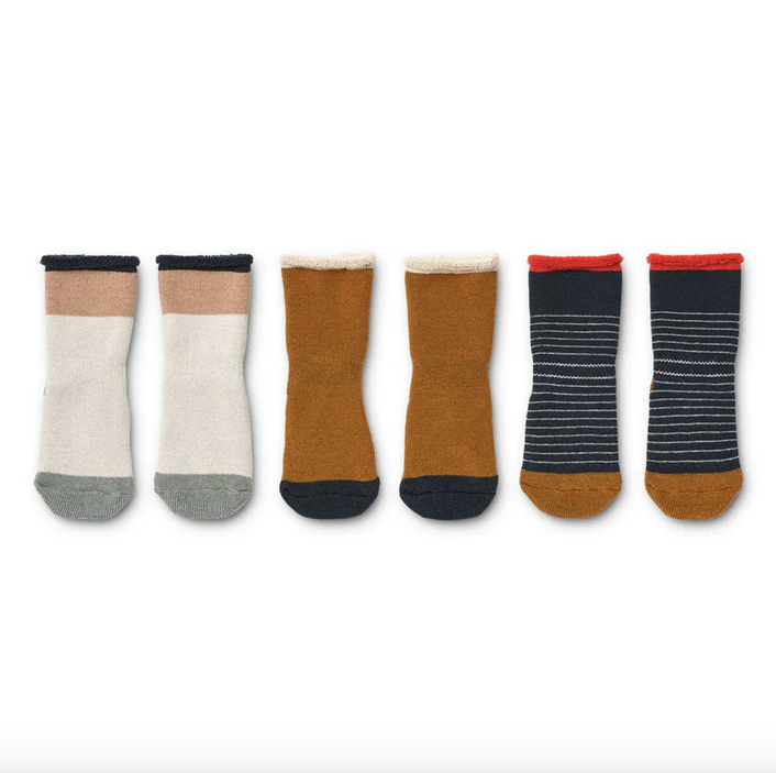Lot de 3 chaussettes pour bébé antidérapantes Eloy