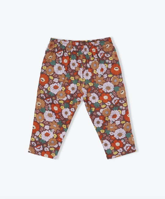 Pantalon bébé fleurs vintage