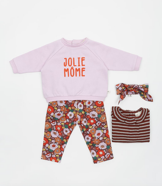 Pantalon bébé fleurs vintage