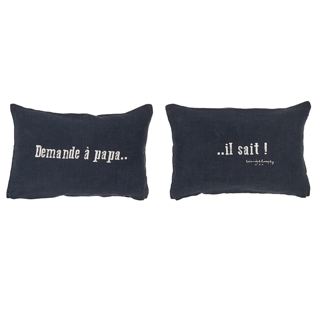 Coussins en lin "Papa"