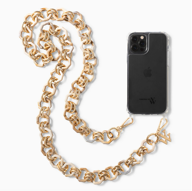 Chaine de téléphone Gina beige