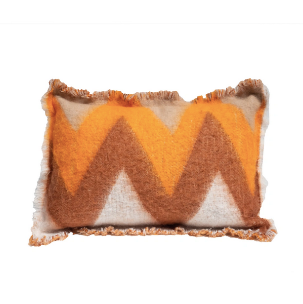 Coussin en laine Zigzag
