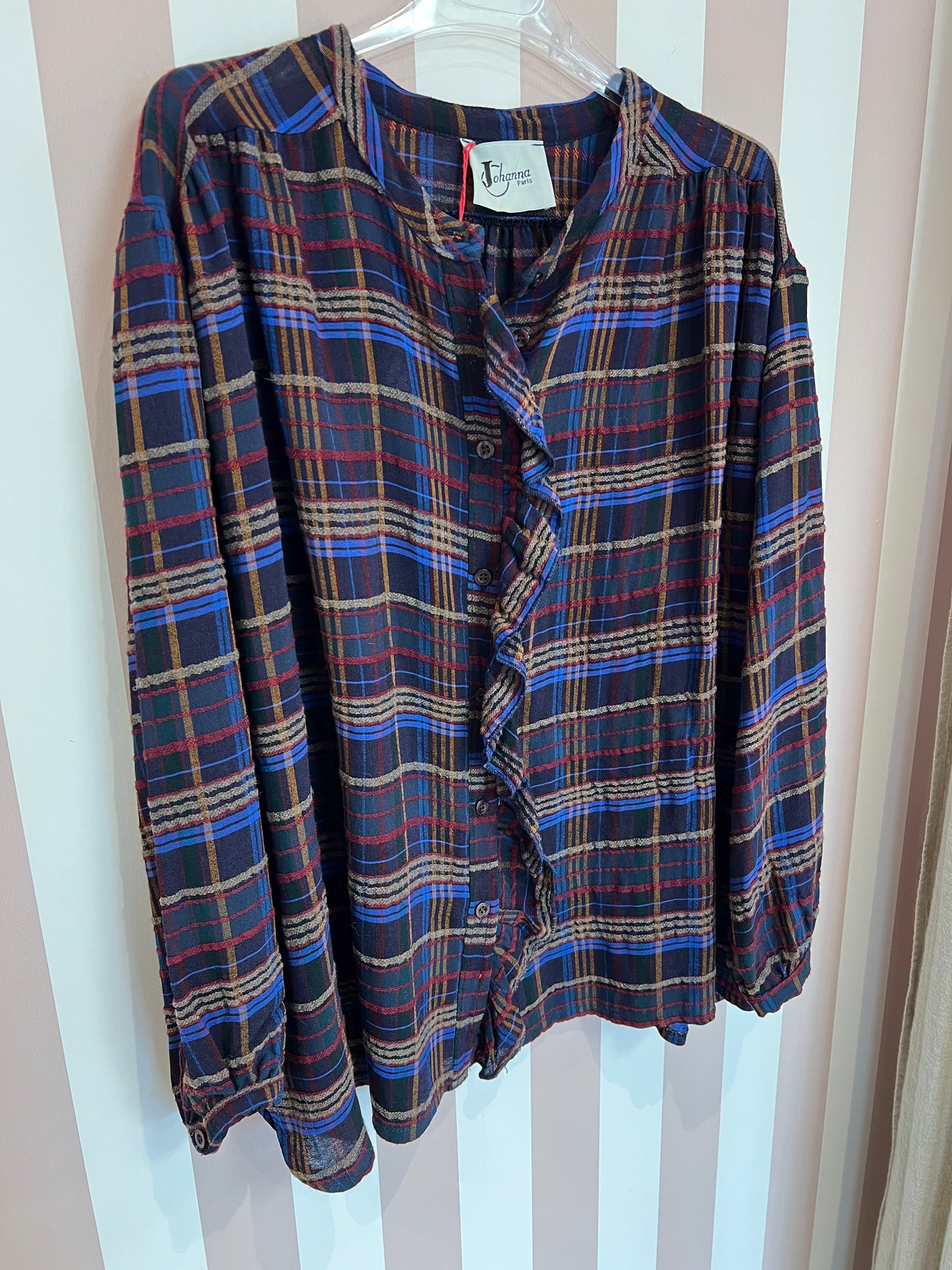 Blouse carreaux bleu