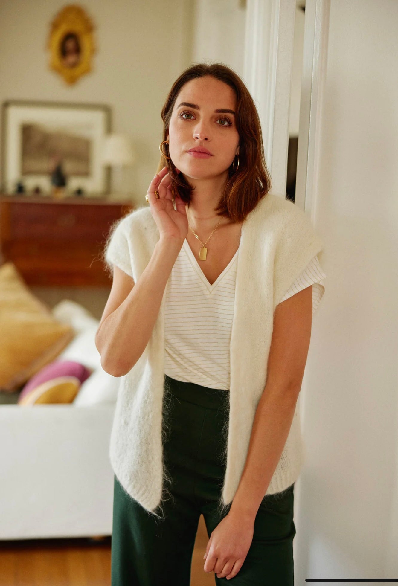 Gilet Sade écru