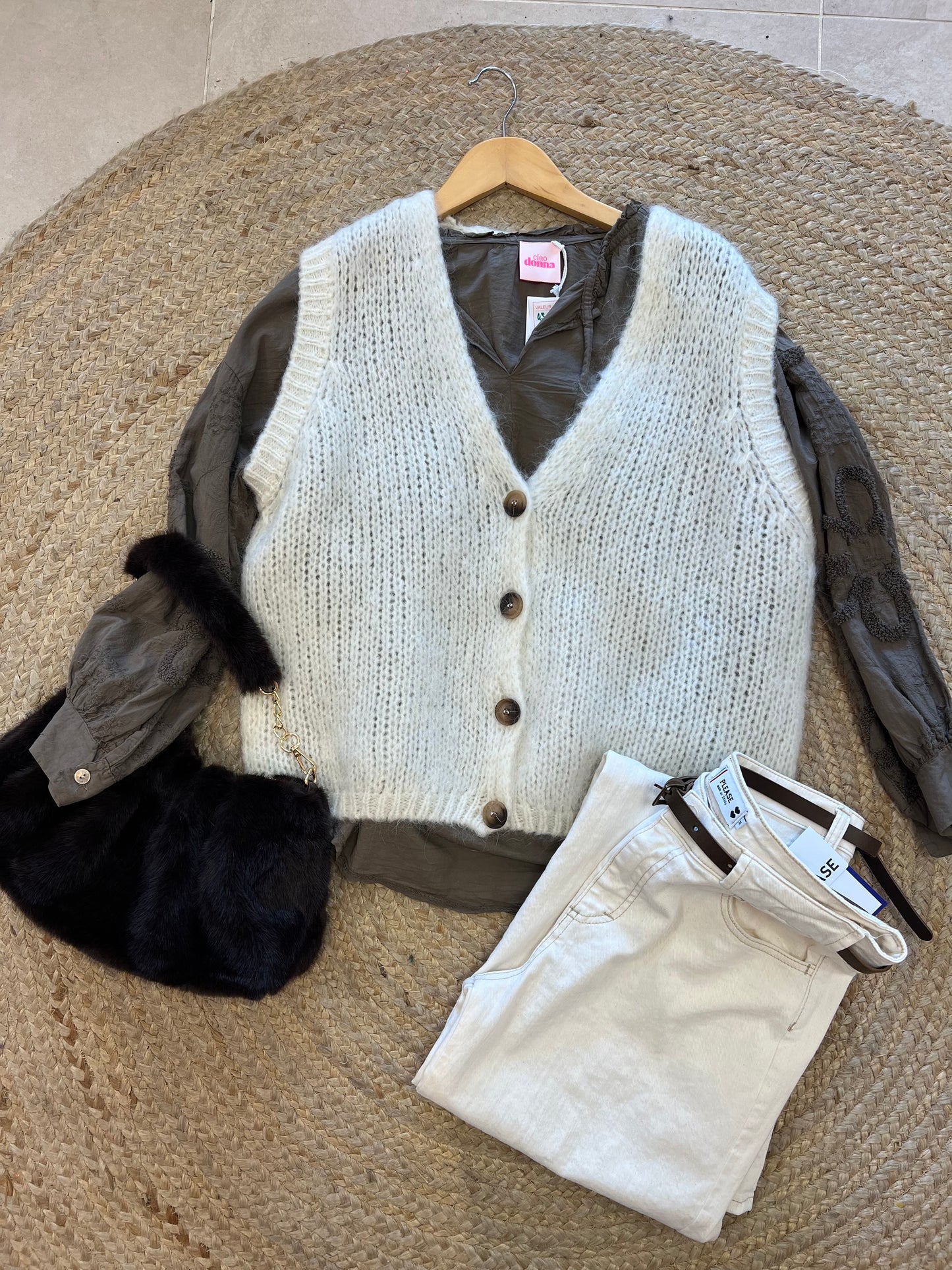 Gilet sans manche maille