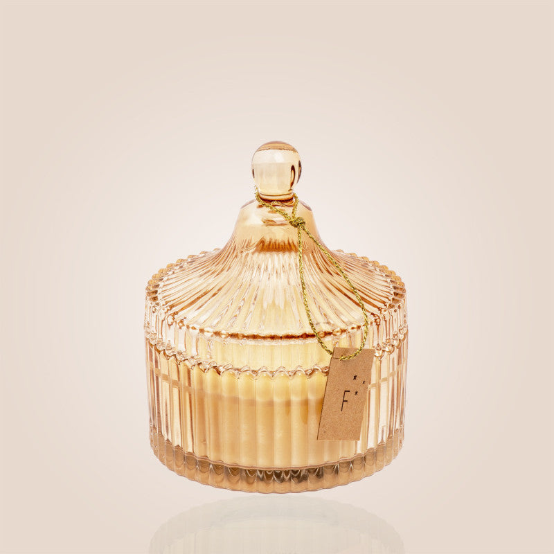 Bougie bonbonnière ambrée