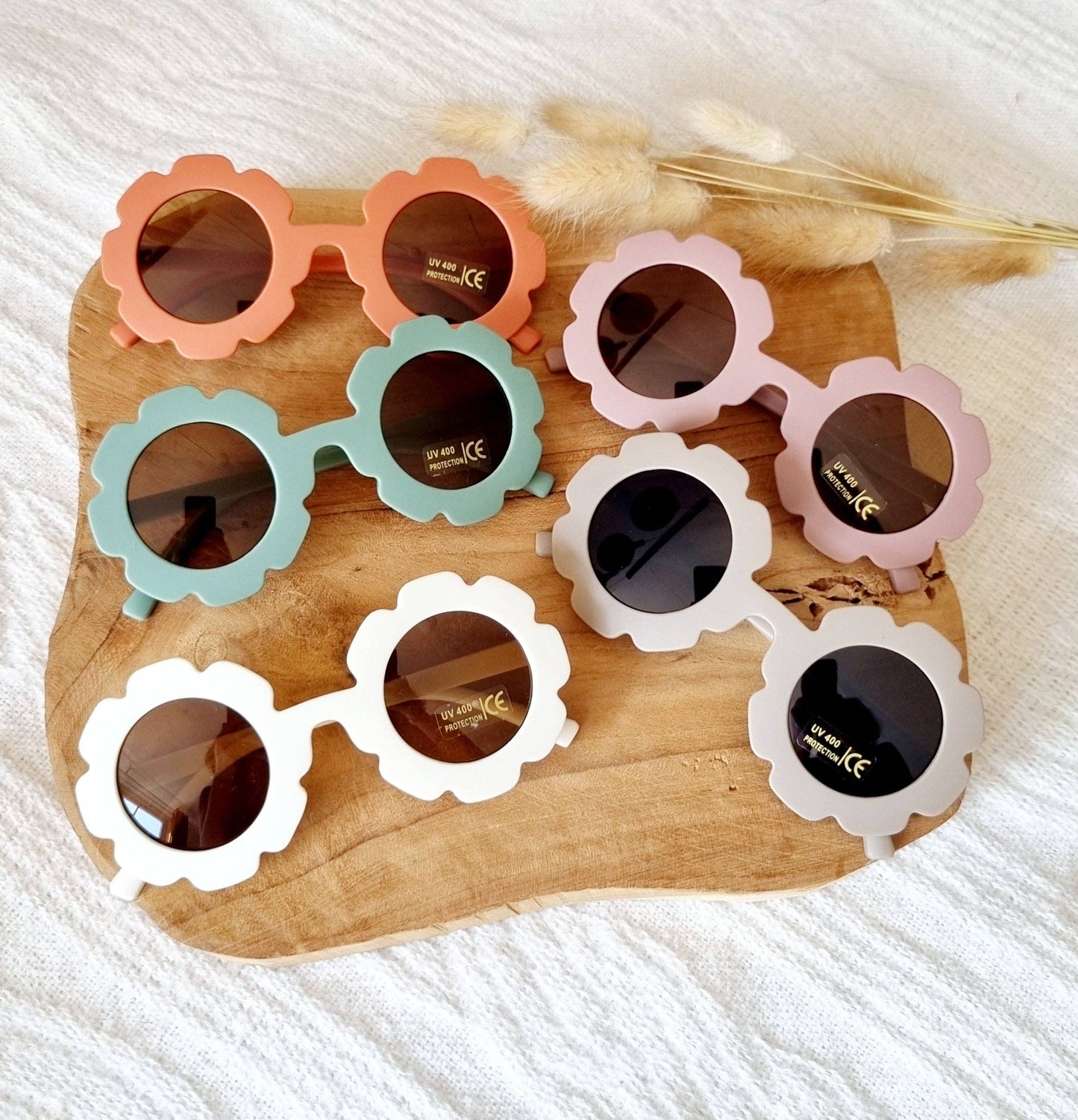 Lunettes de soleil pour enfants Flower - Old Pink