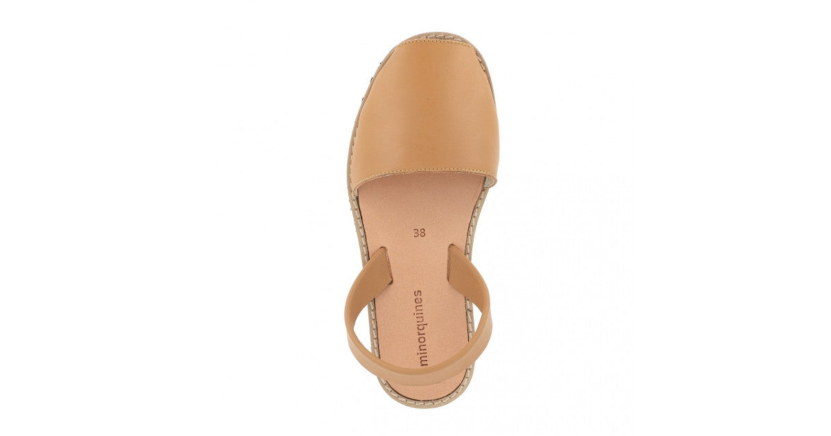 Sandales Avarca cuir naturel