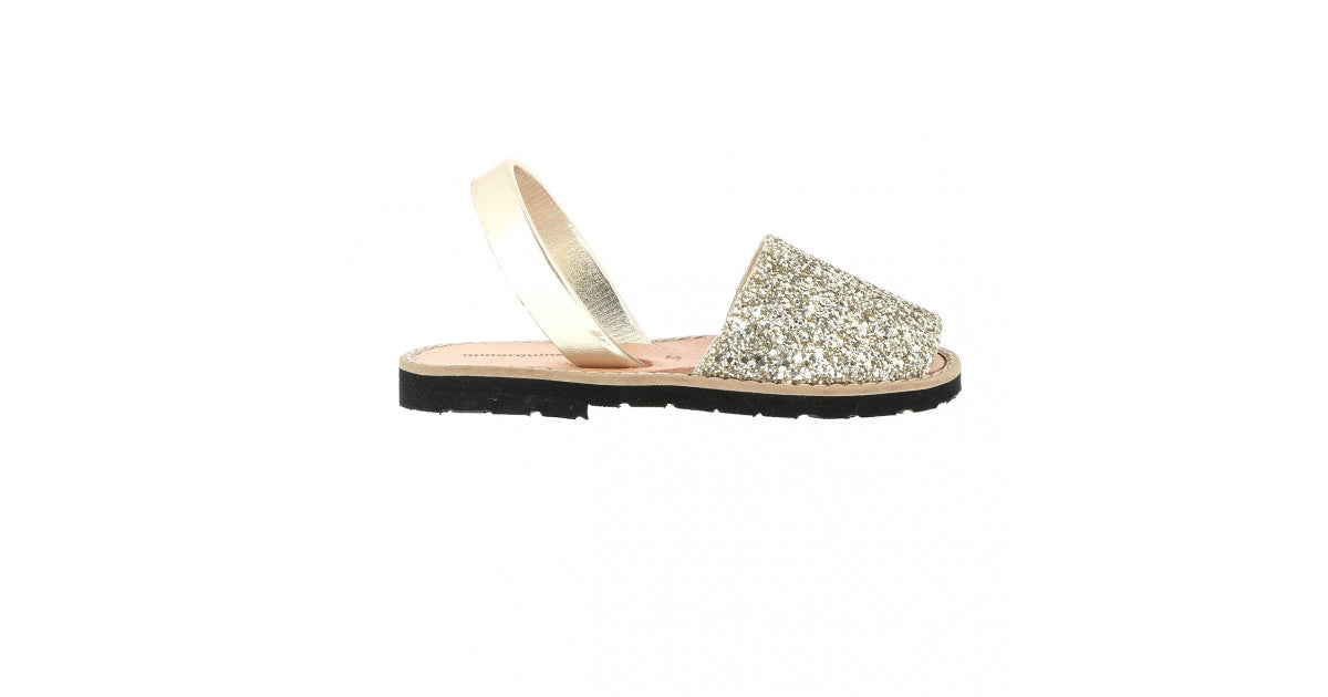 Sandales Avarca paillettes oro