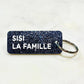 SISI LA FAMILLE Porte-clés à paillettes Plus de Love: Noir