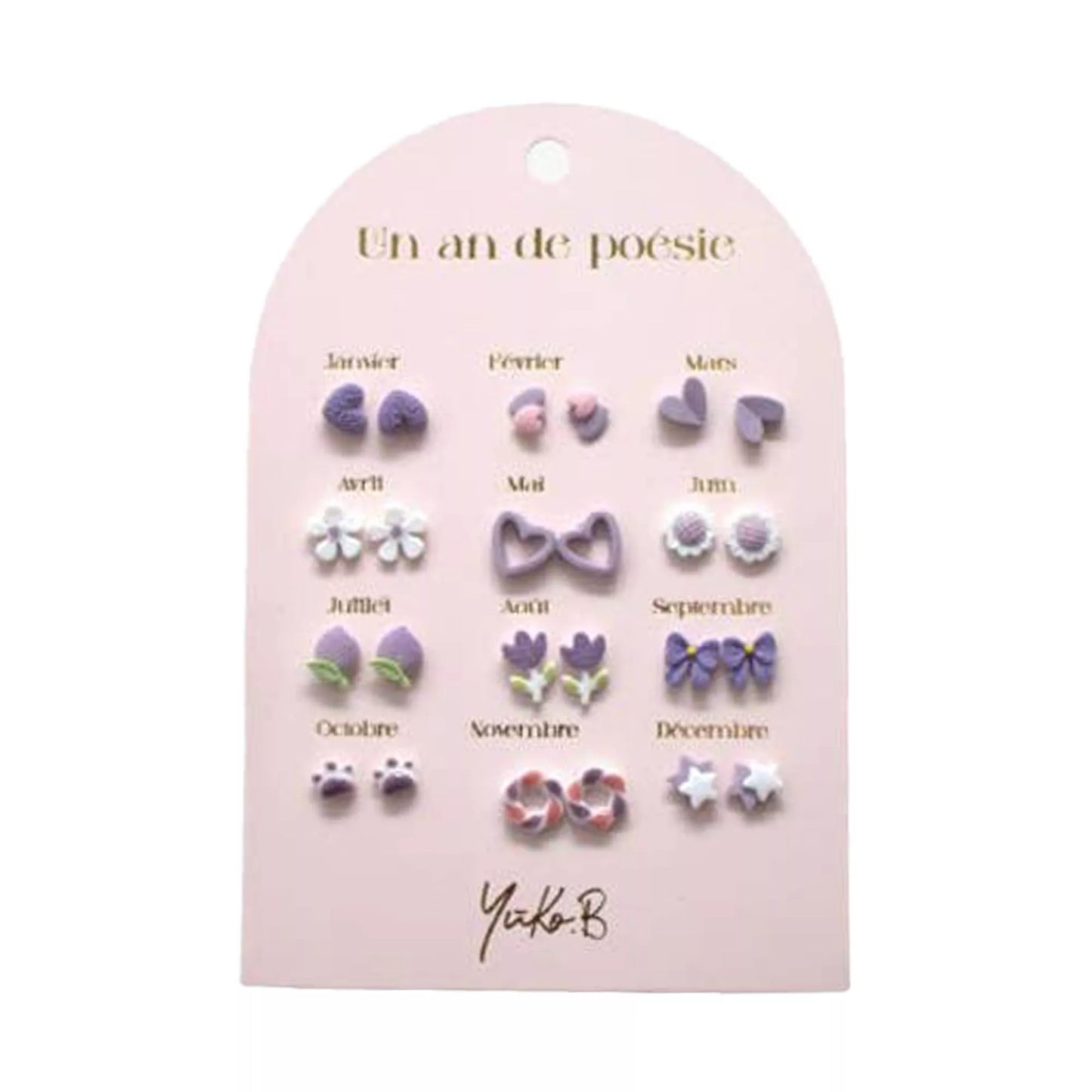 12 Boucles d'oreilles