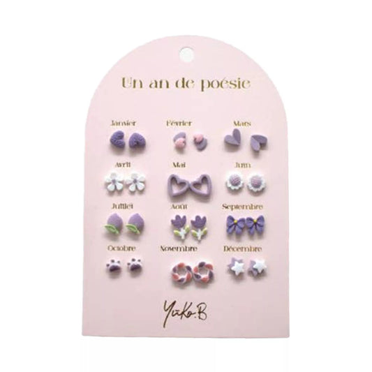 12 Boucles d'oreilles