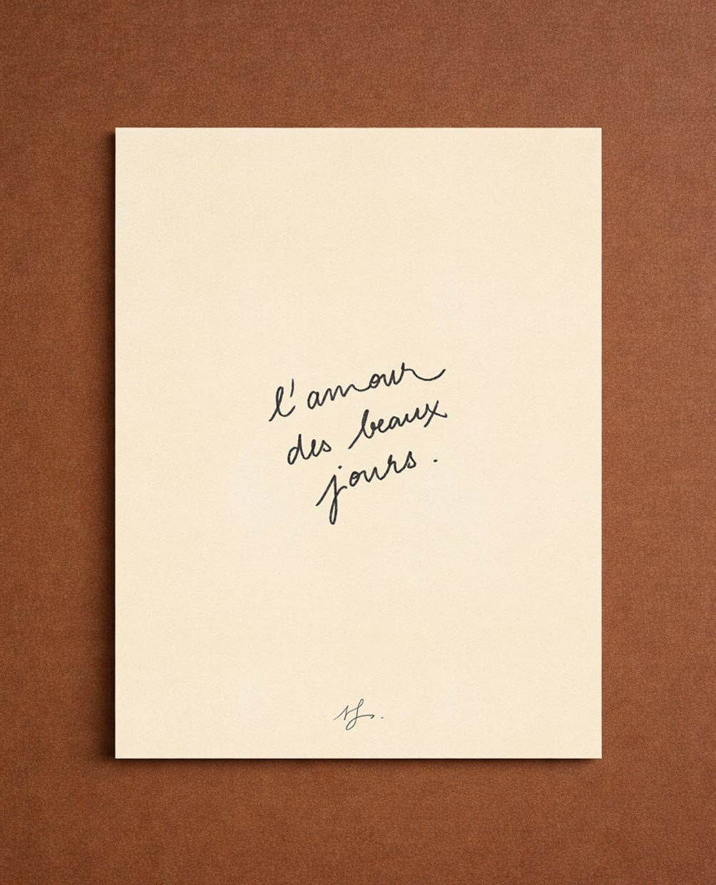 L’Amour Des Beaux Jours: A4