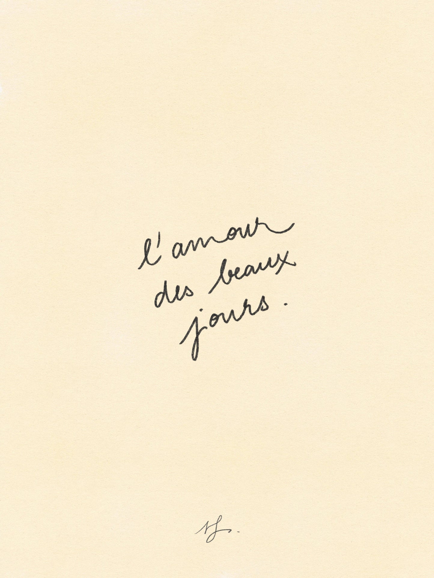 L’Amour Des Beaux Jours: A4