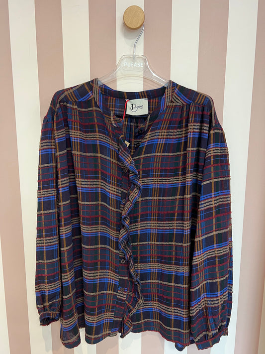 Blouse carreaux bleu