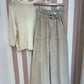 Pantalon velours beige