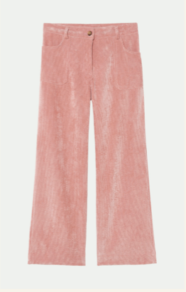 Pantalon velours rose