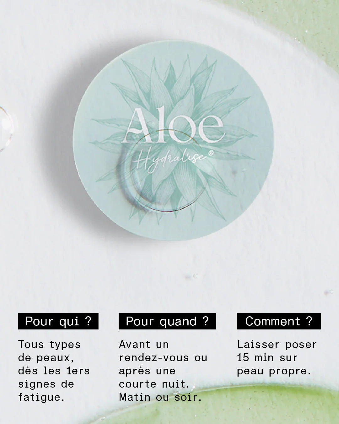 Patchs hydrogel anti-cernes