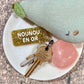 NOUNOU EN OR Porte-clés à paillettes Plus de Love