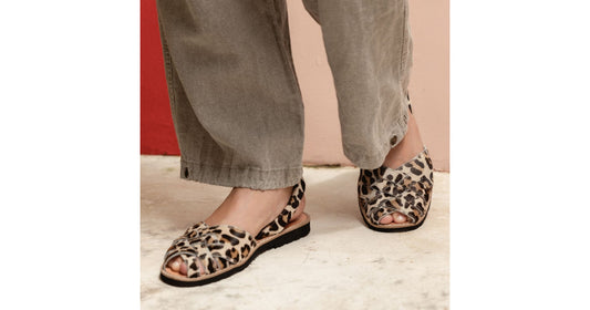 Sandales Avarca Compostelle léopard